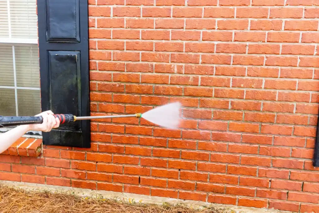 brick wall cleaning by pristine steam cleaning