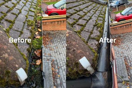 Gutter cleaning in Stevenage near St Nicholas’ Church