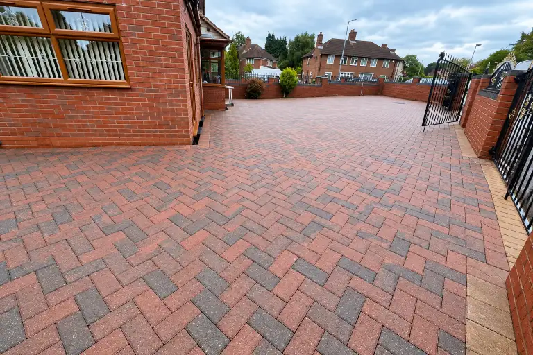 Professionally cleaned block paved driveway